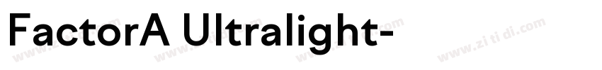 FactorA Ultralight字体转换